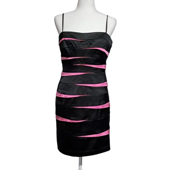 Betsy & Adam Dresses & Skirts - Betsy & Adam Dress Womens Hot Pink Black 90s Y2K Vintage Above Knee USA